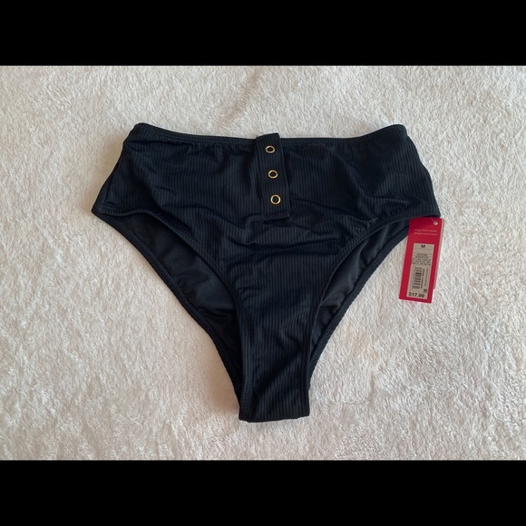 Xhilaration Other - women’s black high wasted bathing suit bottoms!